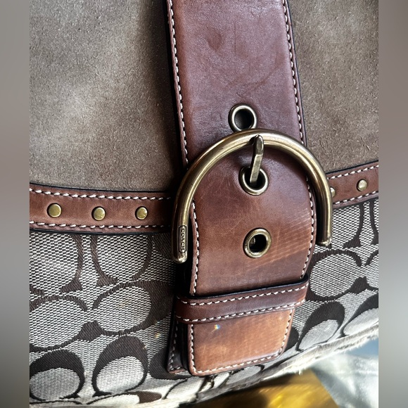 COACH Soho Studs Suede Mix Shoulder bag - Picture 5 of 15